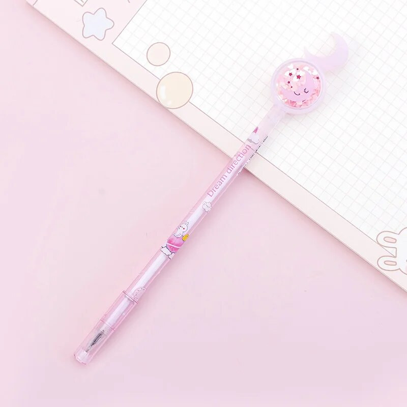 Ellen Brook 1 PCS Creative INS Moon Biuro reikmenys Kanceliarinės prekės Mieli Kawaii Sweet Lovely geliniai rašikliai