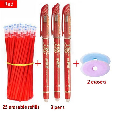 Haile 10-30 tk armsad kustutatavad geelpliiatsid pastapliiatsid 0,5 mm täidistega sinine/musta tindiga pestav käepide kooli kirjutustarbed