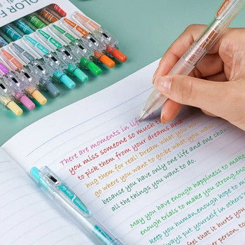 Σετ 9 τμχ Πτυσσόμενο στυλό μελάνης Morandi Color Gel 0,5 mm Ανταλλακτικό Μεγάλης χωρητικότητας Γραφείο Σχολική Υπογραφή Γραφική γραφική ύλη