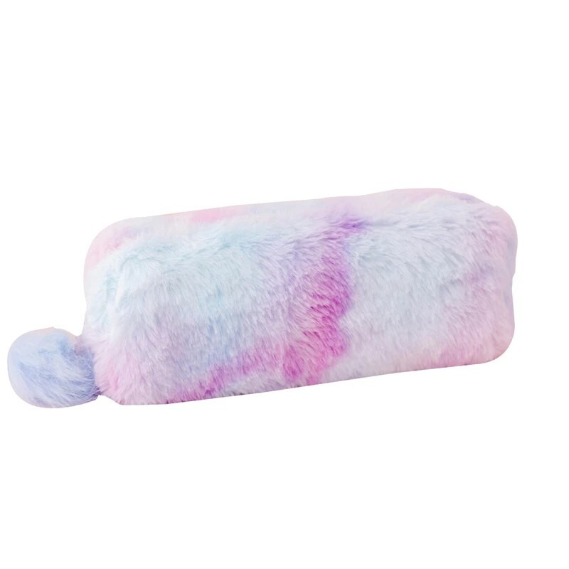 1tk Kawaii Creative gradientvärviga pliiatsikott armas tüdruk, kaheksanurkne pliiatsikott tüdrukule lihtne hoiukott