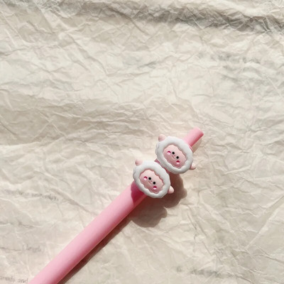 4gab/komplekts Kawaii gēla pildspalva Jauka multfilma aita Ātri žūstoša melna tinte Preses želejas pildspalva Rakstāmspalvas Skolas kancelejas piederumi