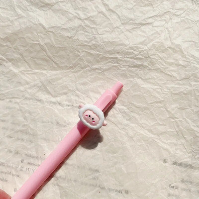 4gab/komplekts Kawaii gēla pildspalva Jauka multfilma aita Ātri žūstoša melna tinte Preses želejas pildspalva Rakstāmspalvas Skolas kancelejas piederumi