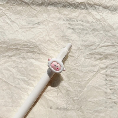 4gab/komplekts Kawaii gēla pildspalva Jauka multfilma aita Ātri žūstoša melna tinte Preses želejas pildspalva Rakstāmspalvas Skolas kancelejas piederumi