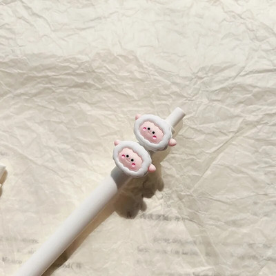 4gab/komplekts Kawaii gēla pildspalva Jauka multfilma aita Ātri žūstoša melna tinte Preses želejas pildspalva Rakstāmspalvas Skolas kancelejas piederumi