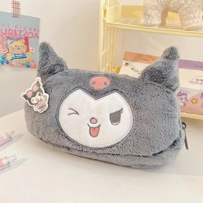 Noutate amuzantă, cutie de creion pentru biscuiți, cutie de creion, de pluș de mare capacitate, rechizite școlare drăguțe pentru elevi de desene animate