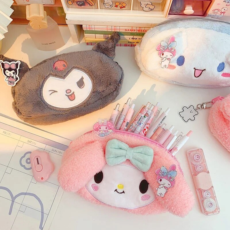 Αστεία καινοτομία Μπισκότο Μολυβοκούτι Μολυβοκούτι Μεγάλης Χωρητικότητας Λούτρινο χαριτωμένο κινούμενα σχέδια σχολικά είδη