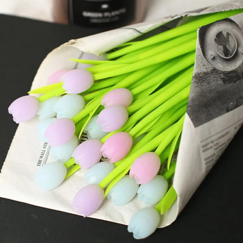 3 τμχ Στυλό Kawaii Discolor Tulip Gel Creative στυλό που αλλάζει χρώμα, ουδέτερο στυλό Μαύρο μελάνι Signature στυλό Δώρα γιορτές Αναλώσιμα γραφείου