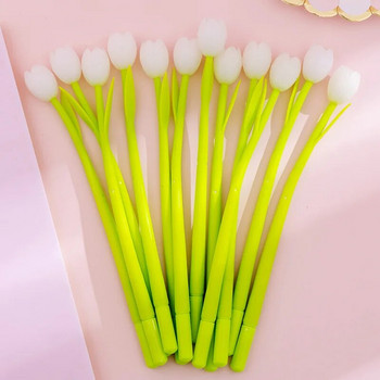 3 τμχ Στυλό Kawaii Discolor Tulip Gel Creative στυλό που αλλάζει χρώμα, ουδέτερο στυλό Μαύρο μελάνι Signature στυλό Δώρα γιορτές Αναλώσιμα γραφείου