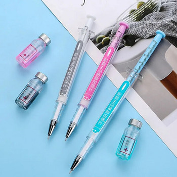 2Pieces Novelty Syringe Peculiar Shape Cute Stationery 0,5 mm School Supplies Office Gel στυλό
