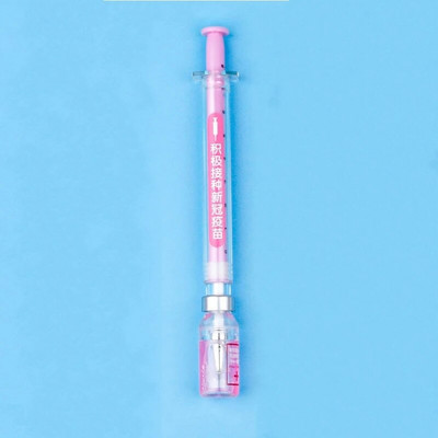2Pieces Novelty Syringe Peculiar Shape Cute Stationery 0,5 mm School Supplies Office Gel στυλό
