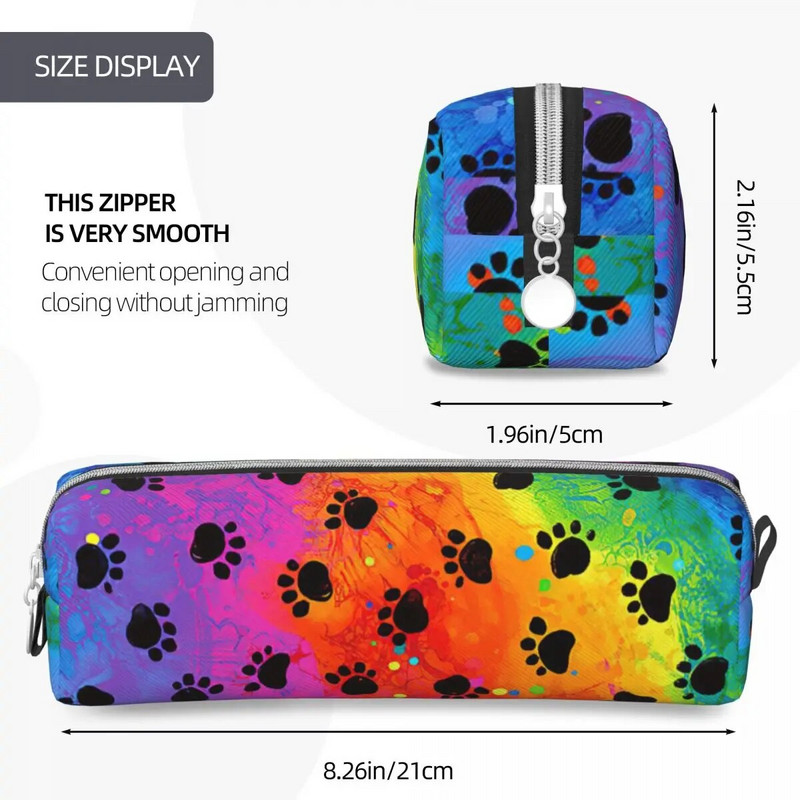 Rainbow Paw pliiatsitase Klassikaline koerakassi pliiatsikarbikott Tüdruk Poiss Suure mahutavusega Õpilastele Koolikingitused Pliiatsikotid