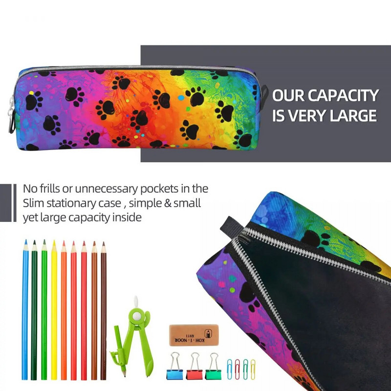 Rainbow Paw pliiatsitase Klassikaline koerakassi pliiatsikarbikott Tüdruk Poiss Suure mahutavusega Õpilastele Koolikingitused Pliiatsikotid