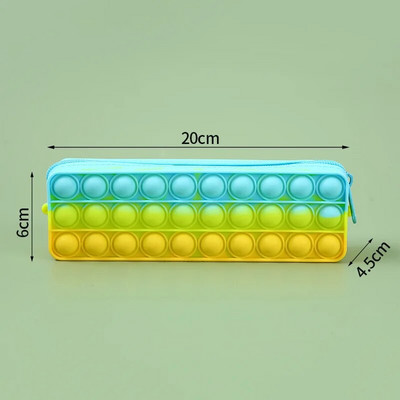 1 τμχ Φοιτητική πολυλειτουργική μολυβοθήκη σιλικόνης κουτί χαρτικής μολυβοθήκη παιδική τσάντα αποθήκευσης μεγάλης χωρητικότητας