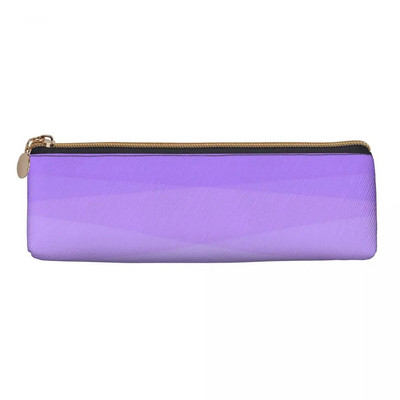 Elegants zils rozā Ombre ādas zīmuļu futrālis varavīksnes mirdzoša druka Forša rāvējslēdzēja zīmuļu kastīte Skolas pusaudžu trīsstūra pildspalvu soma