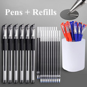 Στυλό τζελ με ανταλλακτικά Σετ Μύτη βελόνας 0,5 χιλιοστών Μαύρο Μπλε Κόκκινο Ανταλλακτικά Φοιτητές Σχολικό Γραφείο Χαρτικά Χονδρική