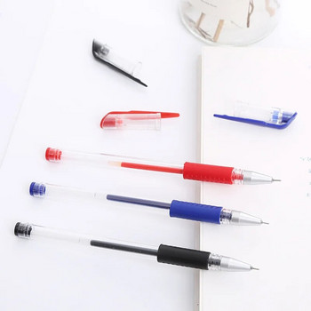 Гелови химикалки с комплект пълнители Накрайник за игла 0,5 mm Черни, сини, червени пълнители Ученици Училищни канцеларски материали за канцеларски материали на едро