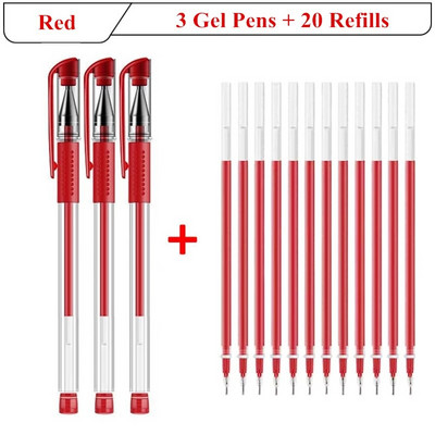 Στυλό τζελ με ανταλλακτικά Σετ Μύτη βελόνας 0,5 χιλιοστών Μαύρο Μπλε Κόκκινο Ανταλλακτικά Φοιτητές Σχολικό Γραφείο Χαρτικά Χονδρική