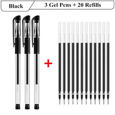 Στυλό τζελ με ανταλλακτικά Σετ Μύτη βελόνας 0,5 χιλιοστών Μαύρο Μπλε Κόκκινο Ανταλλακτικά Φοιτητές Σχολικό Γραφείο Χαρτικά Χονδρική