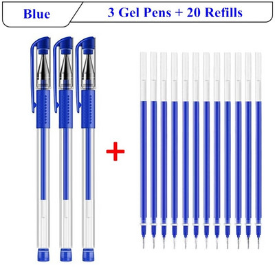 Στυλό τζελ με ανταλλακτικά Σετ Μύτη βελόνας 0,5 χιλιοστών Μαύρο Μπλε Κόκκινο Ανταλλακτικά Φοιτητές Σχολικό Γραφείο Χαρτικά Χονδρική