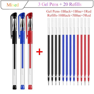 Στυλό τζελ με ανταλλακτικά Σετ Μύτη βελόνας 0,5 χιλιοστών Μαύρο Μπλε Κόκκινο Ανταλλακτικά Φοιτητές Σχολικό Γραφείο Χαρτικά Χονδρική