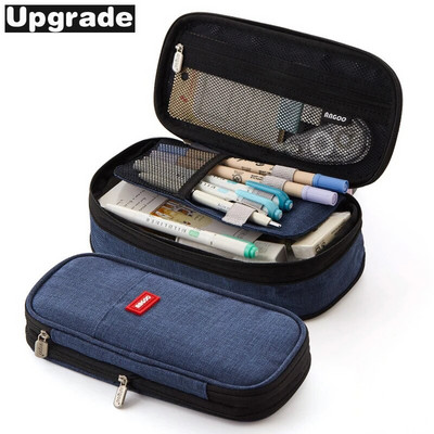 Kawaii zīmuļu futrālis Macaron krāsains audekls, elastīgs divslāņu lielas ietilpības zīmuļu kastīte jauks zīmulis, bērnu skolas kancelejas preces