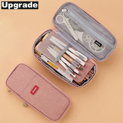 Kawaii zīmuļu futrālis Macaron krāsains audekls, elastīgs divslāņu lielas ietilpības zīmuļu kastīte jauks zīmulis, bērnu skolas kancelejas preces