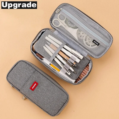 Kawaii zīmuļu futrālis Macaron krāsains audekls, elastīgs divslāņu lielas ietilpības zīmuļu kastīte jauks zīmulis, bērnu skolas kancelejas preces