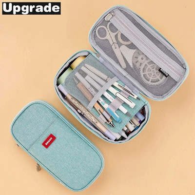 Kawaii zīmuļu futrālis Macaron krāsains audekls, elastīgs divslāņu lielas ietilpības zīmuļu kastīte jauks zīmulis, bērnu skolas kancelejas preces