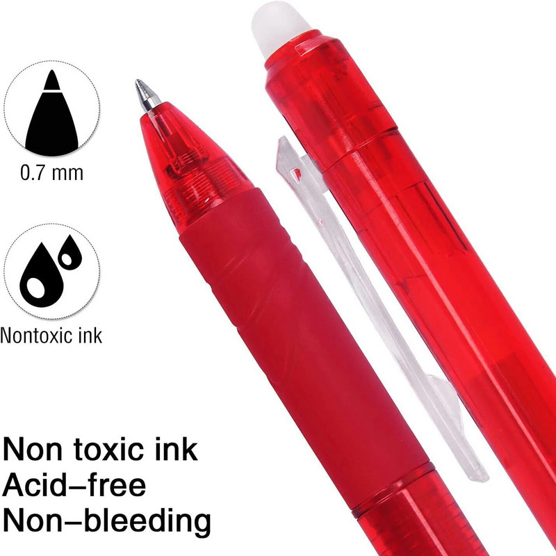 6gab dzēšams pildspalvu komplekts 0,7mm dzēšams uzpildīšanas stienītis gēla tinte radošās zīmēšanas rīki gēla pildspalvu komplekti skolas biroja rakstāmpiederumi