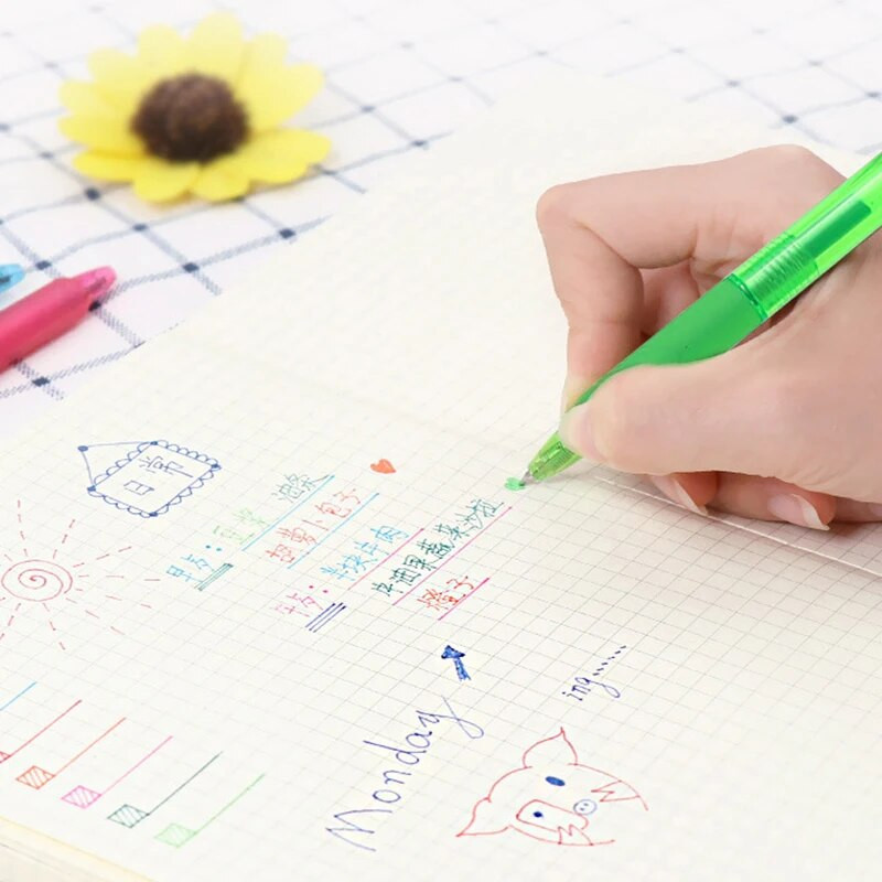 6gab dzēšams pildspalvu komplekts 0,7mm dzēšams uzpildīšanas stienītis gēla tinte radošās zīmēšanas rīki gēla pildspalvu komplekti skolas biroja rakstāmpiederumi