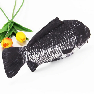 1PC Creative Fish Pencil Box Lielas ietilpības uzlabojumi Pildspalvu futrālis Skolai Dāvanu Jautra strūklaku pildspalvu soma Skolas piederumi