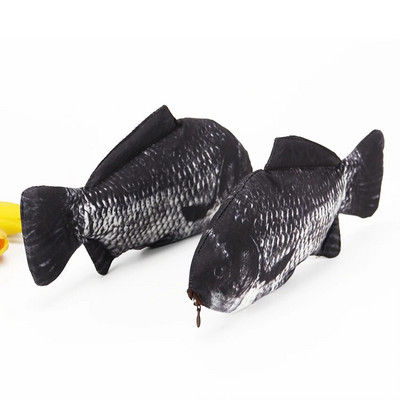 1PC Creative Fish Pencil Box Lielas ietilpības uzlabojumi Pildspalvu futrālis Skolai Dāvanu Jautra strūklaku pildspalvu soma Skolas piederumi