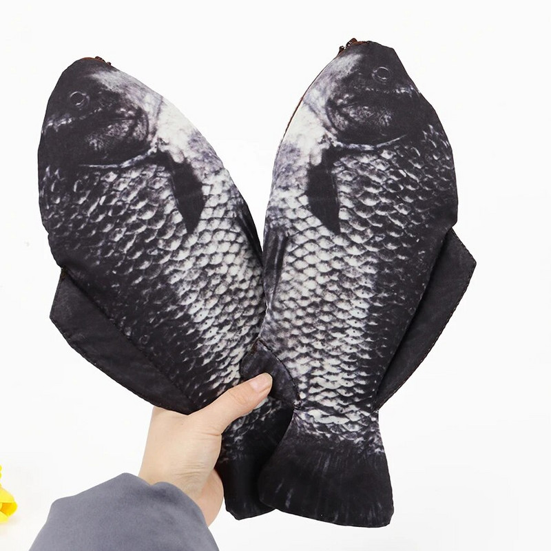 1PC Creative Fish Pencil Box Lielas ietilpības uzlabojumi Pildspalvu futrālis Skolai Dāvanu Jautra strūklaku pildspalvu soma Skolas piederumi