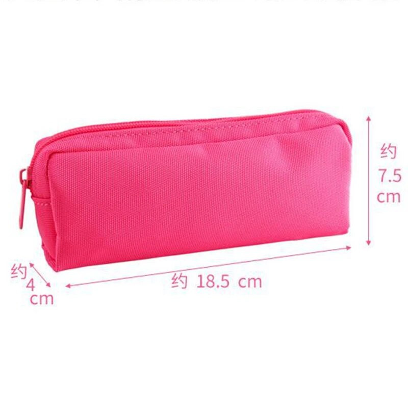 Melns audekls Penālis Skolas Penālis Puišiem Meitenēm Vienkāršs Candy Color Lielas ietilpības Penāļi Kancelejas preces Kosmētikas soma