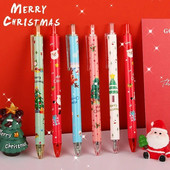 6 τεμ Χριστουγεννιάτικα στυλό τζελ 0,5 χιλιοστά Μαύρο μελάνι Netural στυλό γραφής λείο Kawaii Γραφικά Γενέθλια Χριστουγεννιάτικα παιδικά δώρα Αναλώσιμα γραφείου