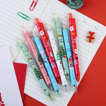 6 τεμ Χριστουγεννιάτικα στυλό τζελ 0,5 χιλιοστά Μαύρο μελάνι Netural στυλό γραφής λείο Kawaii Γραφικά Γενέθλια Χριστουγεννιάτικα παιδικά δώρα Αναλώσιμα γραφείου