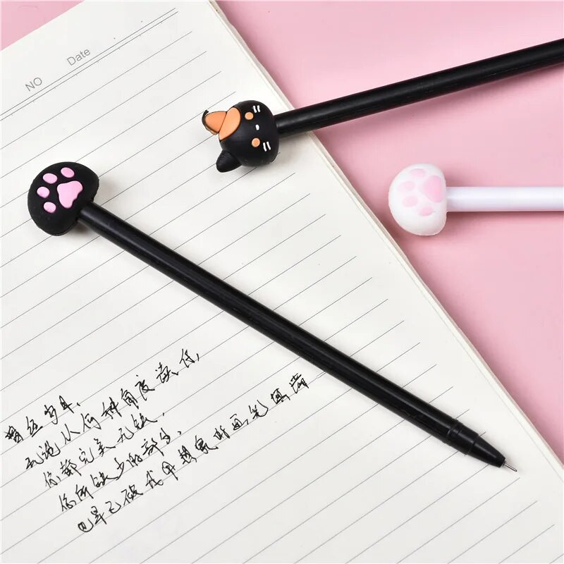 Kawaii Kitten Paw gēla pildspalvas Jauki multfilmu kaķu rakstīšanas pildspalvas Studentu kancelejas piederumi Skolas biroja piederumi Radošas dāvanas draugiem