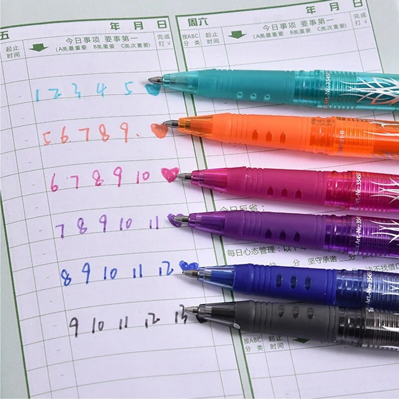 12 krāsu dzēšama gēla pildspalva 0,7 mm Kawaii pildspalvas radošās zīmēšanas zīmes instrumenti, mazgājami rokturi, stieņi, skolas piederumi, rakstāmpiederumi