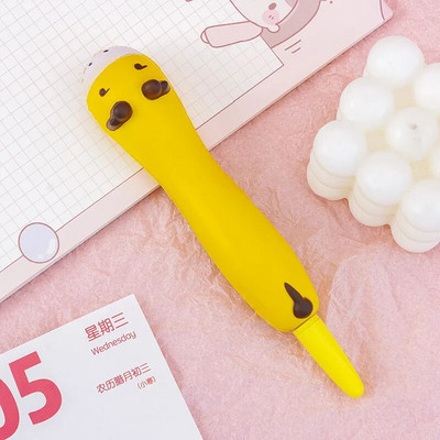 Stresa mazināšanas gēla pildspalvas Kawaii Rabbit Squishy Foam Signature Pildspalvas Jauki rullīšu pildspalvas skolas korejiešu kancelejas piederumiem biroja piederumi