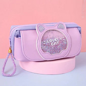 kassi pliiatsikott armas pliiatsikott Kolm kihti Suur pliiatsikarp tüdrukud kawaii Kirjatarvete kott multifilm loomad pliiatsikott õpilane