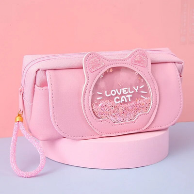 kassi pliiatsikott armas pliiatsikott Kolm kihti Suur pliiatsikarp tüdrukud kawaii Kirjatarvete kott multifilm loomad pliiatsikott õpilane