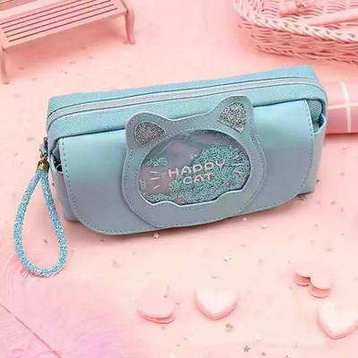 kassi pliiatsikott armas pliiatsikott Kolm kihti Suur pliiatsikarp tüdrukud kawaii Kirjatarvete kott multifilm loomad pliiatsikott õpilane