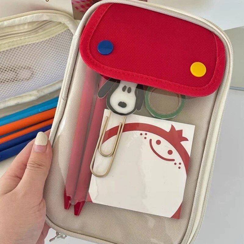 Korejiešu Lielas ietilpības zīmuļu soma Kosmētikas kosmētikas soma skolas kancelejas preces