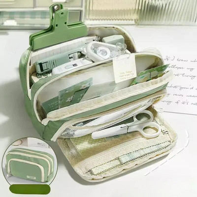 Nešvarus juodas, didelės talpos pieštukų krepšys, estetiškas mokyklinis dėklas, raštinės reikmenų laikiklis, krepšys berniukams ir mergaitėms, mokykliniai reikmenys