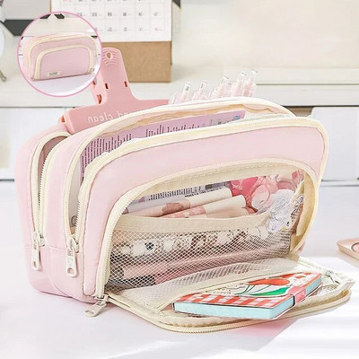 Nešvarus juodas, didelės talpos pieštukų krepšys, estetiškas mokyklinis dėklas, raštinės reikmenų laikiklis, krepšys berniukams ir mergaitėms, mokykliniai reikmenys