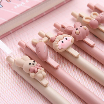 Pink Cute Ballpoint Pen Kawaii Learn Stationery Test Pressure Pens Ученически пособия Офис аксесоари канцелярия Caneta ручка