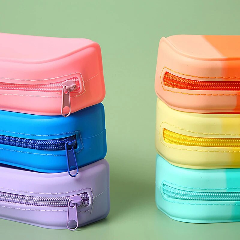 Skolas silikona zīmuļu rakstāmpiederumi lielas ietilpības ūdensnecaurlaidīgi mīksta silikona zīmuļu futrāļi Skolas futrāļi