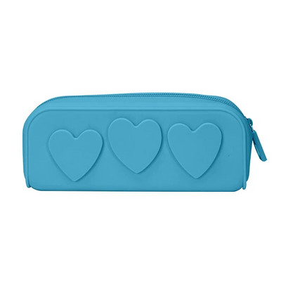 Silikona maisiņi ar rāvējslēdzēju, atkārtoti lietojama sirds, silikona soma, kosmētikas soma, pārnēsājams kosmētikas otu futrālis sievietēm