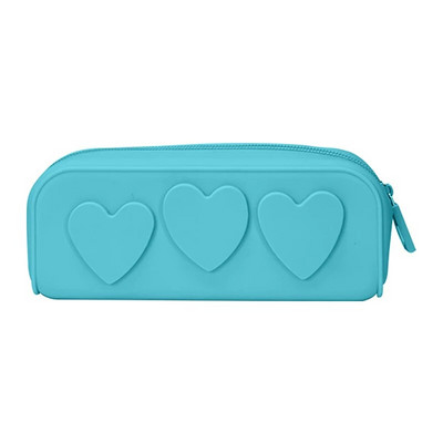 Silikona maisiņi ar rāvējslēdzēju, atkārtoti lietojama sirds, silikona soma, kosmētikas soma, pārnēsājams kosmētikas otu futrālis sievietēm