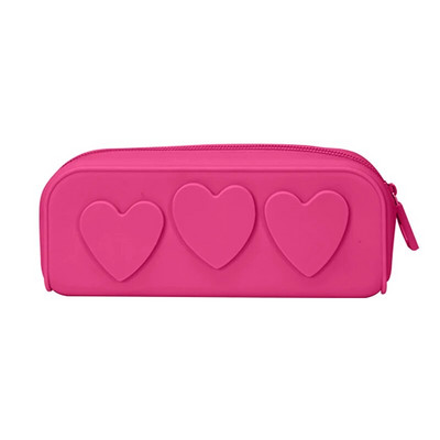 Silikona maisiņi ar rāvējslēdzēju, atkārtoti lietojama sirds, silikona soma, kosmētikas soma, pārnēsājams kosmētikas otu futrālis sievietēm